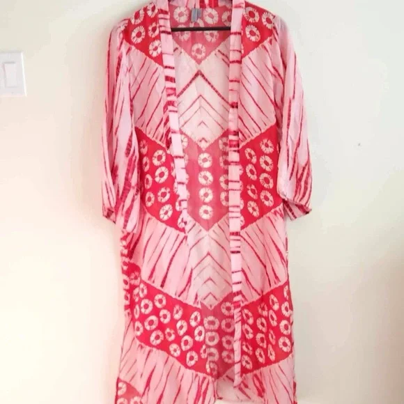 Anthro Bl-nk London tie dye Lia Shibori Kimono OS - Picture 5 of 9